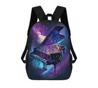 sinyumoney Mochila Escolar Para Niños 17inch Impresa En 3D Cosmic Piano Fantasy Mochila Deportiva Para Niños Y Niñas Mochila De Moda
