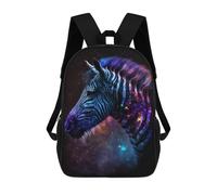 sinyumoney Mochila Escolar Para Niños 17inch Impresa En 3D Cosmic Zebra Art Print-6 Mochila Deportiva Para Niños Y Niñas Mochila De Moda