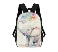 sinyumoney Mochila Escolar Para Niños 17inch Impresa En 3D Cute Rainbow Elephant Mochila Deportiva Para Niños Y Niñas Mochila De Moda