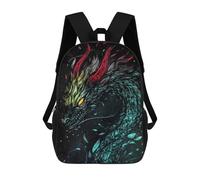 sinyumoney Mochila Escolar Para Niños 17inch Impresa En 3D Dragon with Glowing Scales Mochila Deportiva Para Niños Y Niñas Mochila De Moda