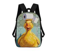 sinyumoney Mochila Escolar Para Niños 17inch Impresa En 3D Duck with Toilet Paper on Head Mochila Deportiva Para Niños Y Niñas Mochila De Moda