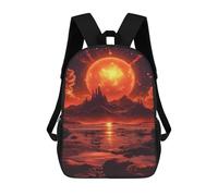 sinyumoney Mochila Escolar Para Niños 17inch Impresa En 3D Fiery Desert Sunset Scene Mochila Deportiva Para Niños Y Niñas Mochila De Moda