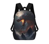 sinyumoney Mochila Escolar Para Niños 17inch Impresa En 3D Fiery Dragon in Misty Mountains Mochila Deportiva Para Niños Y Niñas Mochila De Moda