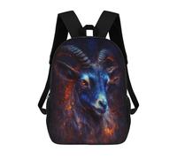 sinyumoney Mochila Escolar Para Niños 17inch Impresa En 3D Flaming Horned Beast Portrait Mochila Deportiva Para Niños Y Niñas Mochila De Moda
