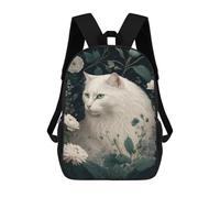 sinyumoney Mochila Escolar Para Niños 17inch Impresa En 3D Floral Fantasy Cat Art Print Mochila Deportiva Para Niños Y Niñas Mochila De Moda