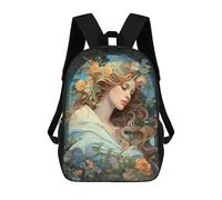 sinyumoney Mochila Escolar Para Niños 17inch Impresa En 3D Floral Fantasy Woman Art Print -3 Mochila Deportiva Para Niños Y Niñas Mochila De Moda