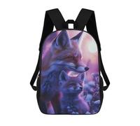sinyumoney Mochila Escolar Para Niños 17inch Impresa En 3D Fox Family Sunset Mochila Deportiva Para Niños Y Niñas Mochila De Moda