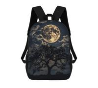 sinyumoney Mochila Escolar Para Niños 17inch Impresa En 3D Full Moon Night Sky Mochila Deportiva Para Niños Y Niñas Mochila De Moda