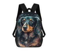 sinyumoney Mochila Escolar Para Niños 17inch Impresa En 3D Galactic Dachshund Art Print Mochila Deportiva Para Niños Y Niñas Mochila De Moda