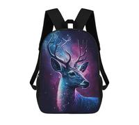 sinyumoney Mochila Escolar Para Niños 17inch Impresa En 3D Galactic Deer Art Print-2 Mochila Deportiva Para Niños Y Niñas Mochila De Moda