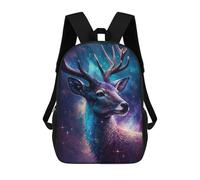 sinyumoney Mochila Escolar Para Niños 17inch Impresa En 3D Galactic Deer Art Print-9 Mochila Deportiva Para Niños Y Niñas Mochila De Moda