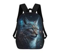sinyumoney Mochila Escolar Para Niños 17inch Impresa En 3D Galactic Lynx Portrait Mochila Deportiva Para Niños Y Niñas Mochila De Moda