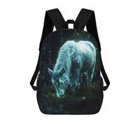 sinyumoney Mochila Escolar Para Niños 17inch Impresa En 3D Glowing Horse in Forest Mochila Deportiva Para Niños Y Niñas Mochila De Moda