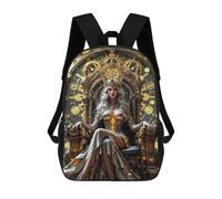 sinyumoney Mochila Escolar Para Niños 17inch Impresa En 3D Golden Throne Queen Mochila Deportiva Para Niños Y Niñas Mochila De Moda