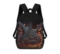 sinyumoney Mochila Escolar Para Niños 17inch Impresa En 3D Guitar Artwork Music Decor Mochila Deportiva Para Niños Y Niñas Mochila De Moda