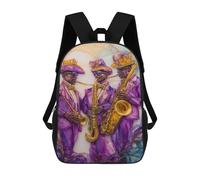 sinyumoney Mochila Escolar Para Niños 17inch Impresa En 3D Jazz Band Musicians Painting Mochila Deportiva Para Niños Y Niñas Mochila De Moda