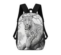 sinyumoney Mochila Escolar Para Niños 17inch Impresa En 3D Leopard in Tree Wildlife Art Print Mochila Deportiva Para Niños Y Niñas Mochila De Moda