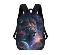 sinyumoney Mochila Escolar Para Niños 17inch Impresa En 3D Lion in Space Fantasy Art Mochila Deportiva Para Niños Y Niñas Mochila De Moda