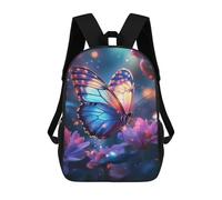 sinyumoney Mochila Escolar Para Niños 17inch Impresa En 3D Magical Butterfly on Flowers Mochila Deportiva Para Niños Y Niñas Mochila De Moda