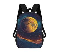 sinyumoney Mochila Escolar Para Niños 17inch Impresa En 3D Moonlit Cosmic Journey Mochila Deportiva Para Niños Y Niñas Mochila De Moda