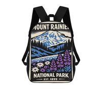 sinyumoney Mochila Escolar Para Niños 17inch Impresa En 3D Mount Rainier National Park Poster Mochila Deportiva Para Niños Y Niñas Mochila De Moda
