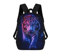 sinyumoney Mochila Escolar Para Niños 17inch Impresa En 3D Neon Tiger Portrait Mochila Deportiva Para Niños Y Niñas Mochila De Moda