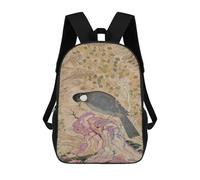 sinyumoney Mochila Escolar Para Niños 17inch Impresa En 3D Persian Bird Floral Painting Mochila Deportiva Para Niños Y Niñas Mochila De Moda