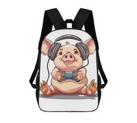 sinyumoney Mochila Escolar Para Niños 17inch Impresa En 3D Pig Gaming Mochila Deportiva Para Niños Y Niñas Mochila De Moda