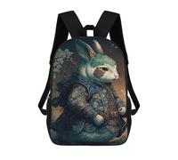 sinyumoney Mochila Escolar Para Niños 17inch Impresa En 3D Rabbit in Victorian Armor Mochila Deportiva Para Niños Y Niñas Mochila De Moda