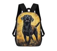sinyumoney Mochila Escolar Para Niños 17inch Impresa En 3D Radiant Black Labrador Portrait Mochila Deportiva Para Niños Y Niñas Mochila De Moda