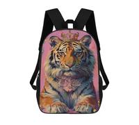 sinyumoney Mochila Escolar Para Niños 17inch Impresa En 3D Royal Tiger Fashion Poster-1 Mochila Deportiva Para Niños Y Niñas Mochila De Moda