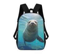 sinyumoney Mochila Escolar Para Niños 17inch Impresa En 3D Sea Lion Friend Mochila Deportiva Para Niños Y Niñas Mochila De Moda
