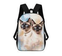 sinyumoney Mochila Escolar Para Niños 17inch Impresa En 3D Siamese Cats Mochila Deportiva Para Niños Y Niñas Mochila De Moda