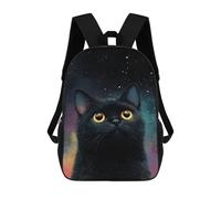 sinyumoney Mochila Escolar Para Niños 17inch Impresa En 3D Space Cat Portrait Mochila Deportiva Para Niños Y Niñas Mochila De Moda