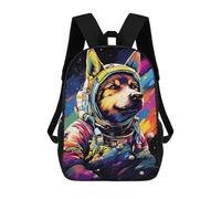 sinyumoney Mochila Escolar Para Niños 17inch Impresa En 3D Space Dog Astronaut Art Print-6 Mochila Deportiva Para Niños Y Niñas Mochila De Moda