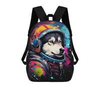 sinyumoney Mochila Escolar Para Niños 17inch Impresa En 3D Space Dog Explorer-155 Mochila Deportiva Para Niños Y Niñas Mochila De Moda