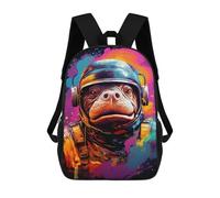 sinyumoney Mochila Escolar Para Niños 17inch Impresa En 3D Space Frog Adventure-1 Mochila Deportiva Para Niños Y Niñas Mochila De Moda