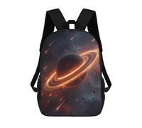 sinyumoney Mochila Escolar Para Niños 17inch Impresa En 3D Space Planet with Rings Mochila Deportiva Para Niños Y Niñas Mochila De Moda
