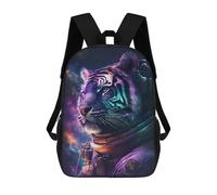 sinyumoney Mochila Escolar Para Niños 17inch Impresa En 3D Space Tiger Astronaut Art Print Mochila Deportiva Para Niños Y Niñas Mochila De Moda