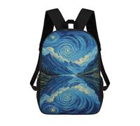 sinyumoney Mochila Escolar Para Niños 17inch Impresa En 3D Starry Night Reflections Mochila Deportiva Para Niños Y Niñas Mochila De Moda