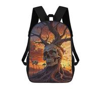 sinyumoney Mochila Escolar Para Niños 17inch Impresa En 3D Surreal Sunset Skull Tree Mochila Deportiva Para Niños Y Niñas Mochila De Moda