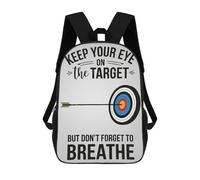 sinyumoney Mochila Escolar Para Niños 17inch Impresa En 3D Target Practice Quote Mochila Deportiva Para Niños Y Niñas Mochila De Moda