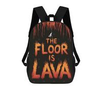 sinyumoney Mochila Escolar Para Niños 17inch Impresa En 3D The Floor Is Lava Illustration Mochila Deportiva Para Niños Y Niñas Mochila De Moda