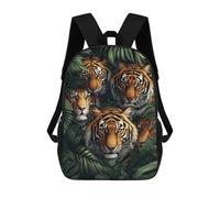sinyumoney Mochila Escolar Para Niños 17inch Impresa En 3D Tiger Family in Jungle Mochila Deportiva Para Niños Y Niñas Mochila De Moda