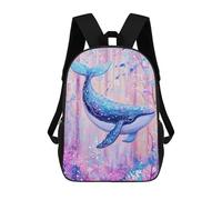 sinyumoney Mochila Escolar Para Niños 17inch Impresa En 3D Whale Art Painting Ocean Decor Mochila Deportiva Para Niños Y Niñas Mochila De Moda