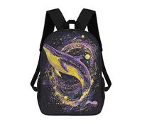 sinyumoney Mochila Escolar Para Niños 17inch Impresa En 3D Whale Galaxy Art Print-3 Mochila Deportiva Para Niños Y Niñas Mochila De Moda