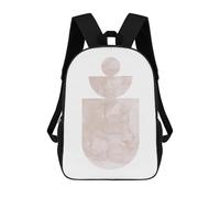 sinyumoney Mochila Escolar Para Niños 17inch Mochila Escolar Para Niños Abstract Geometric Circles Mochila Escolar Informal De Moda Mochilas De Viaje Con Estampado 3D Divertidas Y Geniales