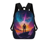sinyumoney Mochila Escolar Para Niños 17inch Mochila Escolar Para Niños Astronaut Colorful View Mochila Escolar Informal De Moda Mochilas De Viaje Con Estampado 3D Divertidas Y Geniales
