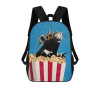 sinyumoney Mochila Escolar Para Niños 17inch Mochila Escolar Para Niños Banksy Graffiti Rat Mochila Escolar Informal De Moda Mochilas De Viaje Con Estampado 3D Divertidas Y Geniales