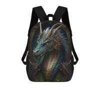 sinyumoney Mochila Escolar Para Niños 17inch Mochila Escolar Para Niños Blue Old Dragon Mochila Escolar Informal De Moda Mochilas De Viaje Con Estampado 3D Divertidas Y Geniales